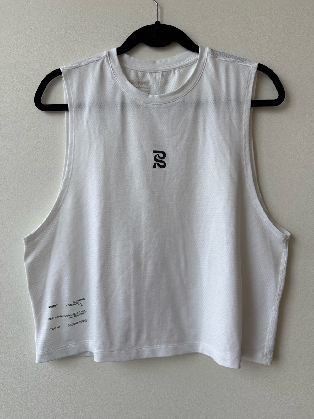 Bandit Running TANK white micro-mesh